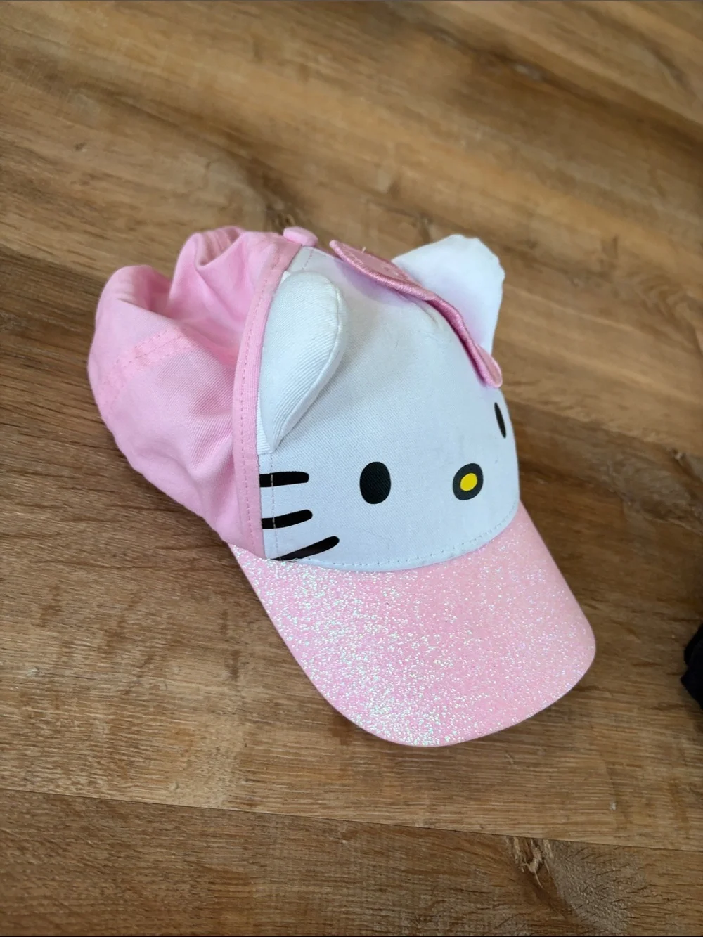 Kids size Hello Kitty Pink Glitter Kids Baseball Cap